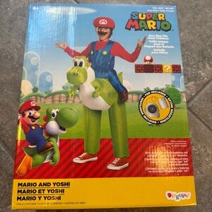 Super Mario riding Yoshi Inflatable Fancy Halloween Child inflatable Costume New